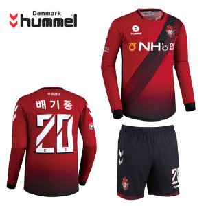 [험멜]HM-1366(레드/블랙) Uniform 축구 HOME유니폼 /&#039;20 경남 FC Uniform