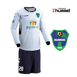 [험멜]HM-1295(화이트/네이비) Uniform 축구 유니폼 / &#039;14 수원 FC 어웨이 유니폼