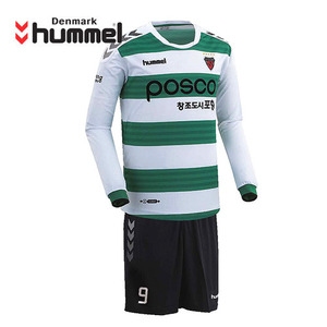 [험멜]HM-1321(화이트/그린) Uniform 축구 홈 유니폼 /&#039;15 포항스틸러스 Uniform