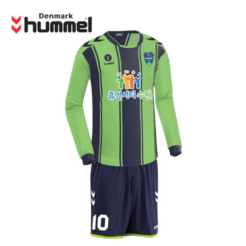 [험멜]HM-1335(그린/네이비) Uniform 축구 홈 유니폼 / 수원FC Uniform