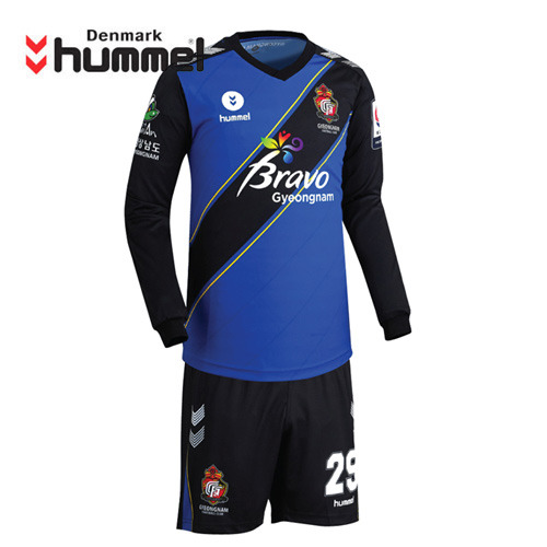 [험멜]HM-1350(블루/블랙) Uniform 축구 Away 유니폼 /&#039;18 경남FC Uniform