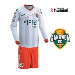 [험멜]HM-1293(화이트/오렌지) Uniform 축구 유니폼 / &#039;14 강원 FC 어웨이 유니폼