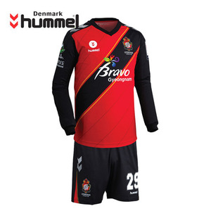 [험멜]HM-1350(레드/블랙) Uniform 축구 홈 유니폼 /&#039;18 경남FC Uniform